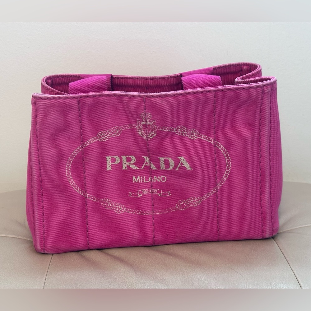Pink Prada Canapa Tote (Small)